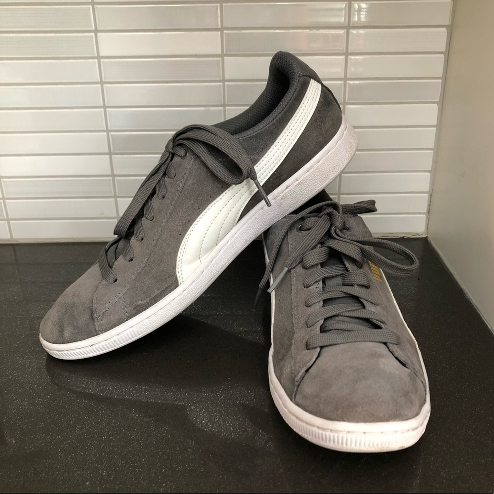 Puma Gray and White Women's Sneakers Size 10